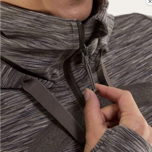 Lululemon Women's Stride Jacket Hoodie Wren Space Dye Zipper High Collar | Sz 10 - Picture 16 of 16
